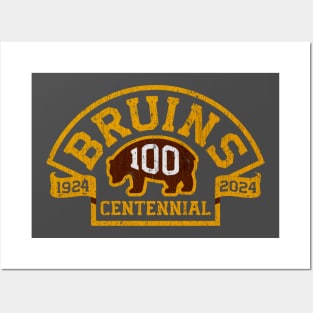 Bruins Hockey Team 100th Season Hockey 2024 Posters and Art